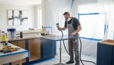 Tampa, FL cabinet painting for durable kitchen cabinet updates by Tampa Paint Pros