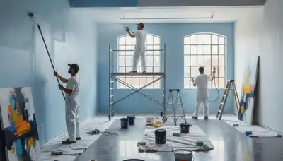 Tampa, FL commercial painting crew coating office, retail, and warehouse exteriors