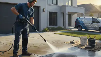 Concrete pressure cleaning in Tampa, FL for driveways, patios, and walkways from Tampa Paint Pros