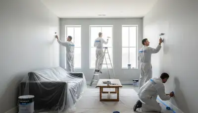 Interior house painting in Tampa, FL for walls, ceilings, and trim with durable, professional finishes