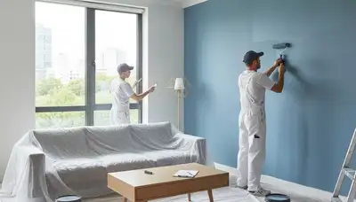 Interior house painting in Tampa, FL for walls, ceilings, and trim by Tampa Paint Pros