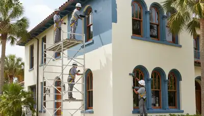 Professional painting crew providing house painting services in Tampa, FL